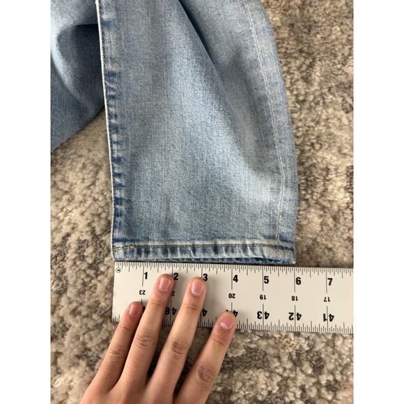 NEW H&M Womens Size 2R Slim Super High Rise Distressed Denim Jean Blue Pants Zip - Picture 7 of 12